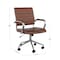 Martha Stewart Piper Upholstered Office Chair in Saddle Brown/Polished Nickel CH-220921-2-BR-MS - alternate 3